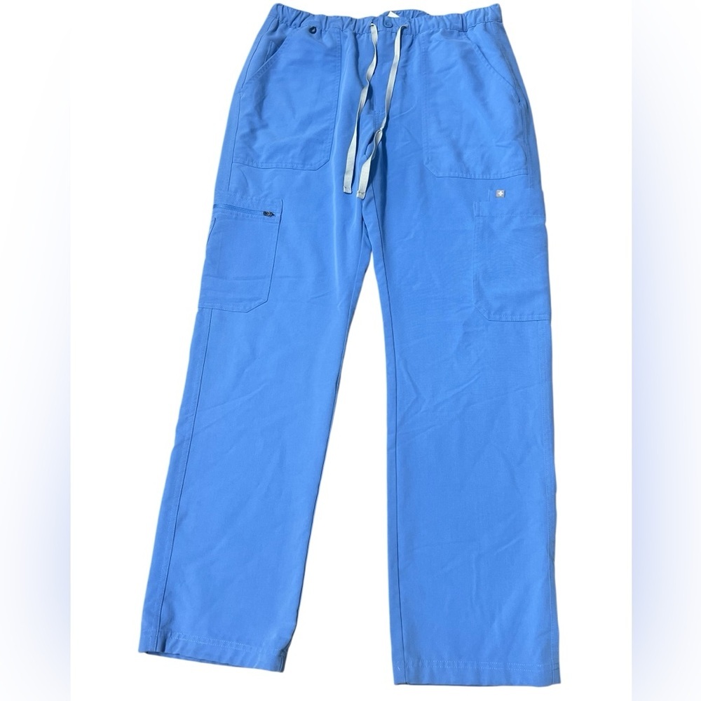 Figs men’s technical series TM3001 blue Cairo cargo drawstring waist scrub pants